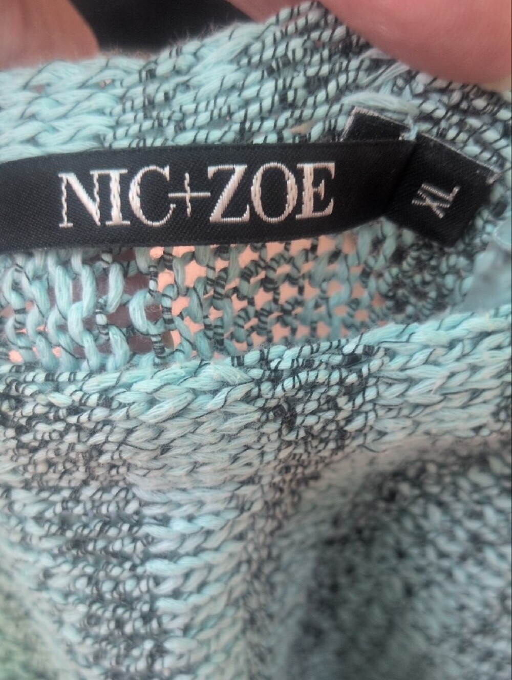NIC+ZOE Light Blue Boatneck Knit Sweater - Picture 2 of 3